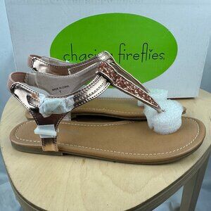 Chasing Fireflies Rosegold Giltter Sandals
